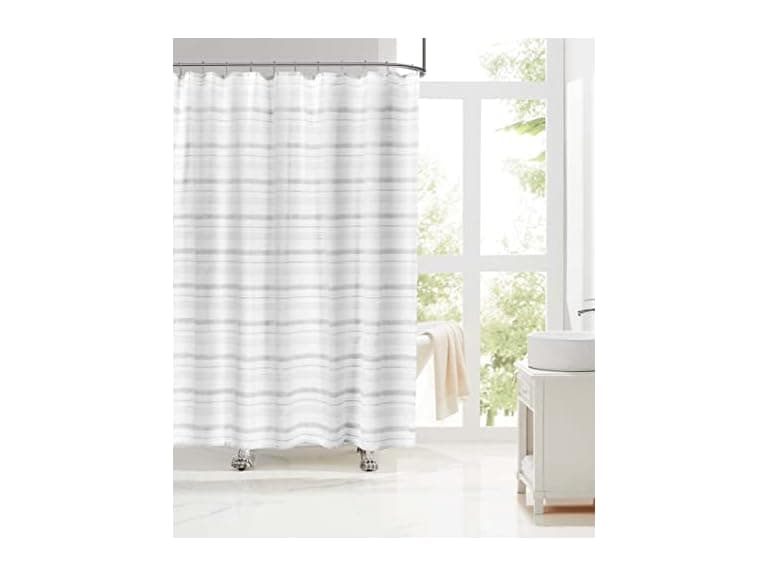 Laura Ashley - Woven Stripe Shower Curt - Image 1