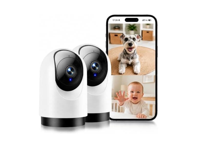 YOTON 2K 360° Indoor Security Camera 2pc - Image 1