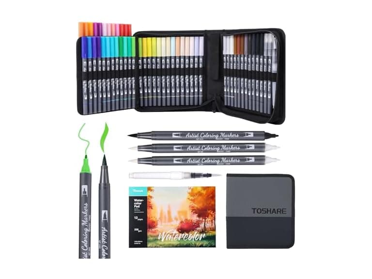 TOSHARE Watercolor Pens Set - Image 1