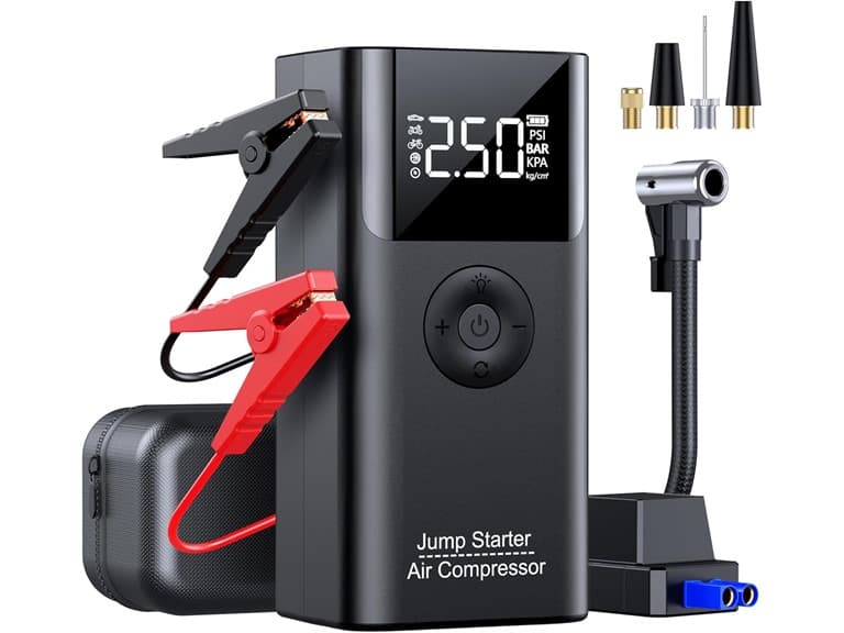 LERTIN 10-in-1 Jump Starter with Air Compressor - Image 1