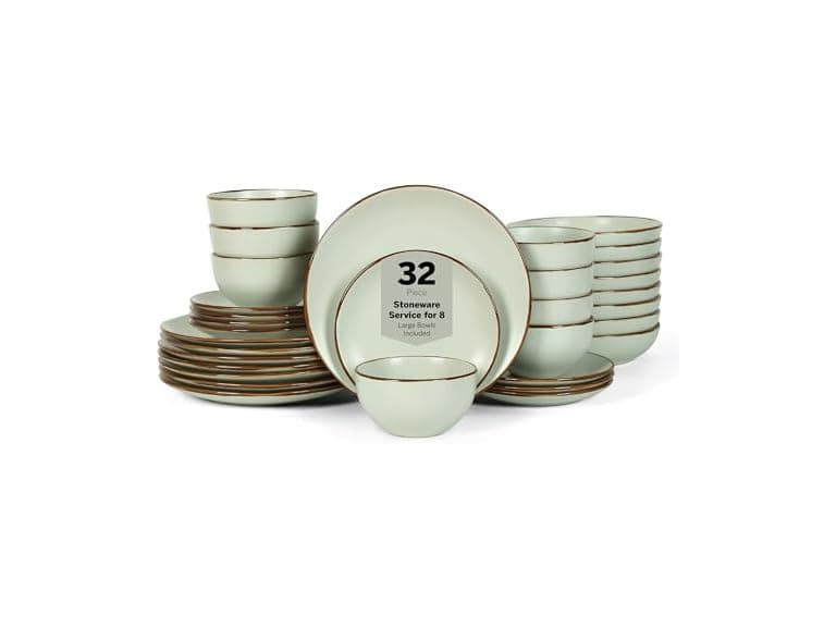 Stone Lain Brasa Stoneware 32 Piece Modern Dinnerware Set - Image 1