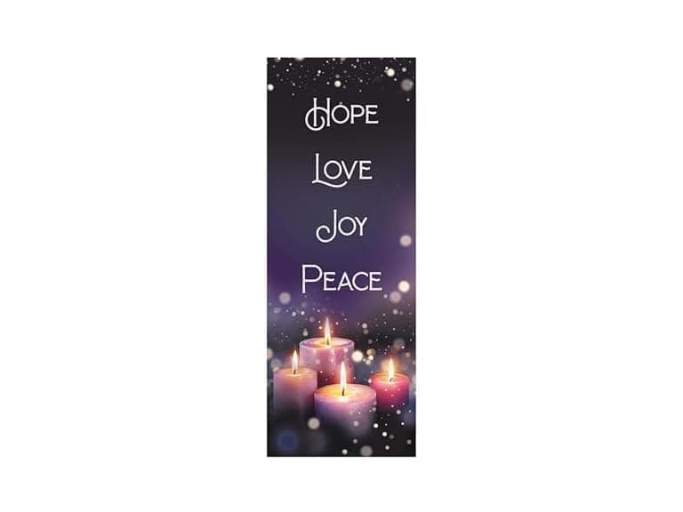 Christian Brands Advent Candles X-Stand Church Banner, 2' x 6' - Image 1