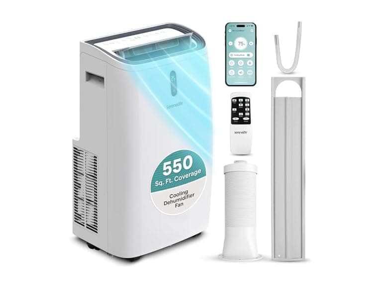 SereneLife SLPAC406W.6 14,000 BTU 550sqft Portable AC