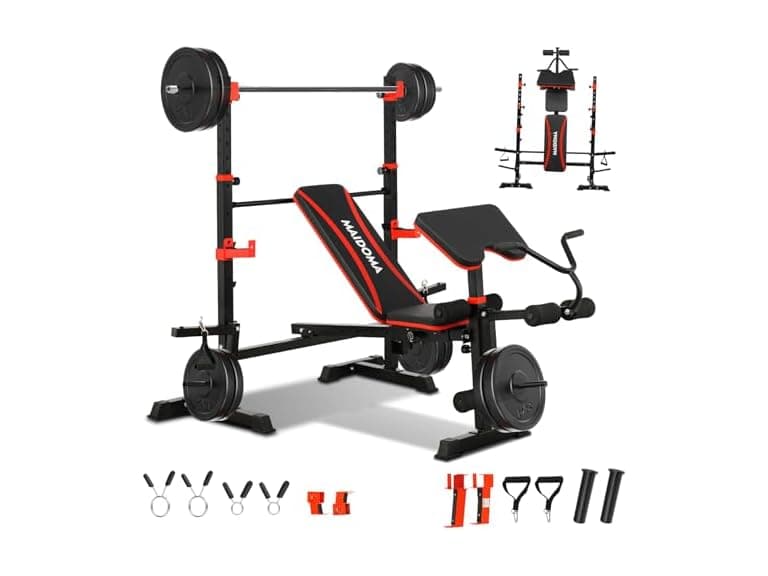 MAIDOMA 6 in 1 Weight Bench Set - Image 1