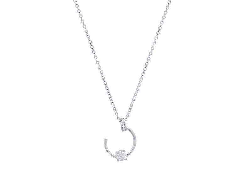 Open Circle Moissanite Diamond Necklace - Image 1