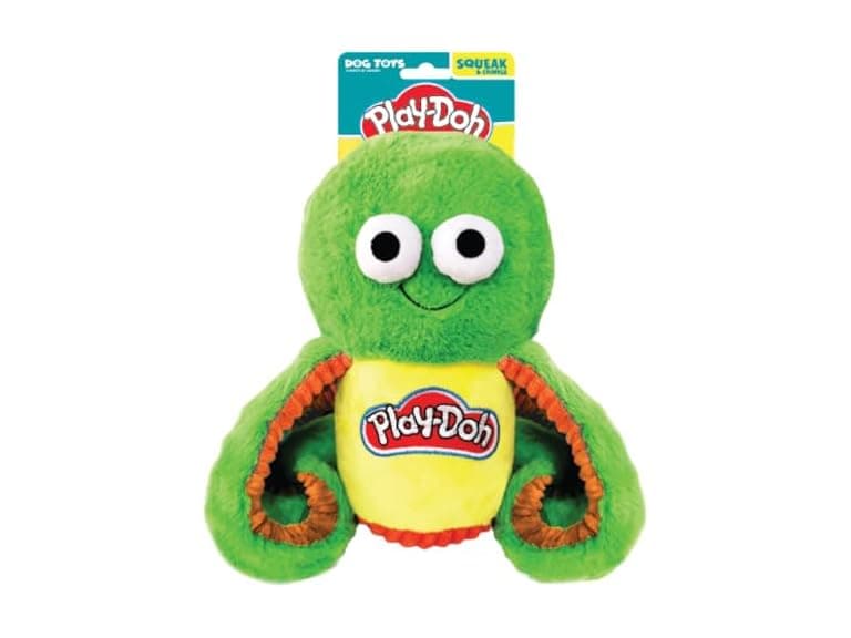 Hasbro 10in Dog Toys Play-Doh Squeak and Crunch Octopus - Image 1