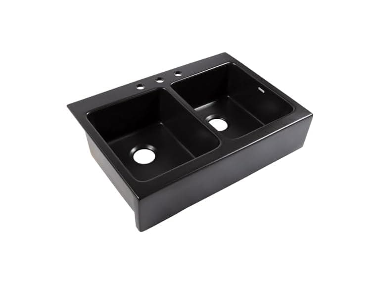 Sinkology Parker 34 Inch Black Fireclay - Image 1