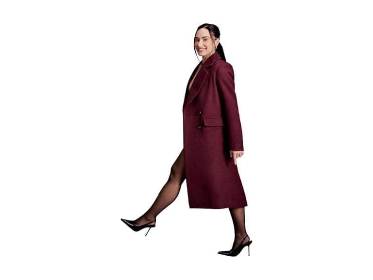 AE Womens Wool Blend Longline Coat - Image 1