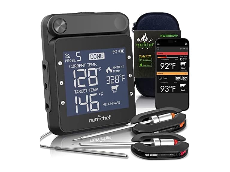NutriChef WiFi Grill Meat Thermometer - Image 1