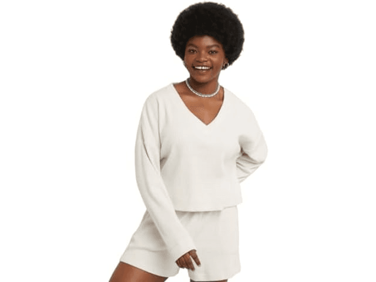 Hanes Women Originals Ottoman Crop Top - Image 1