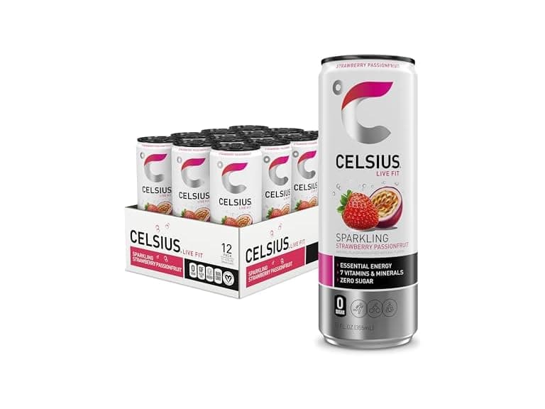 12pk CELSIUS Sparkling Strawberry Passionfruit - Image 1