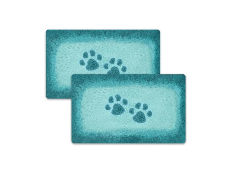 Paw Print Reactive Durable Melamine Pet Feeding Mats - Image 1