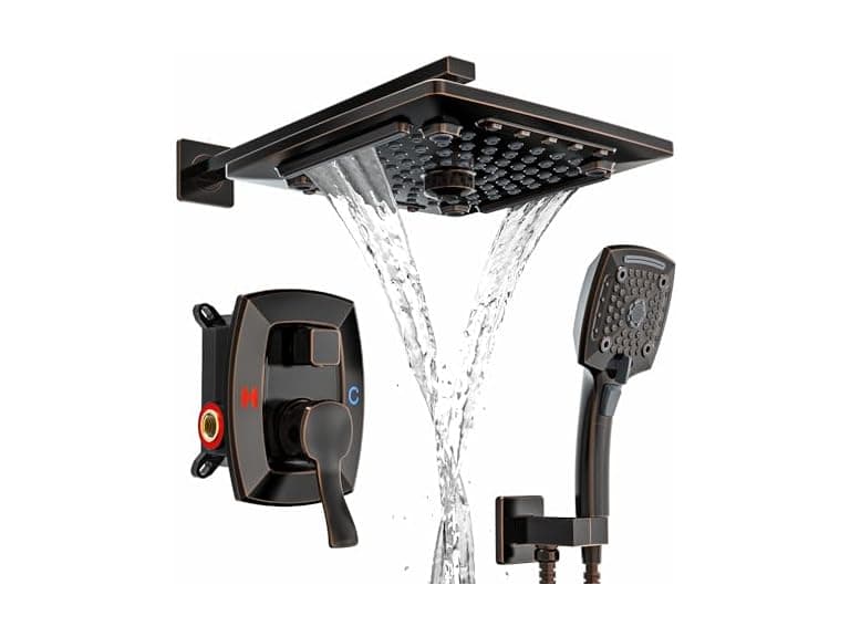 ELLO&ALLO Bathroom Shower Faucet Set Mixing Valve Trim Kit - Image 1