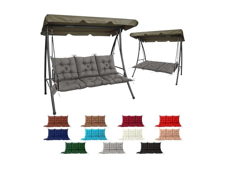 Dark Grey Outdoor Swing Cushion - Image 1