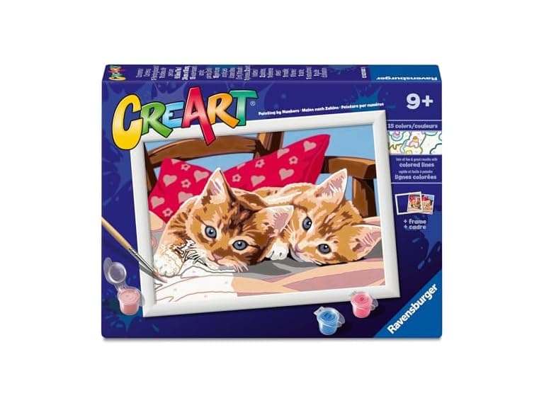 Ravensburger CreArt Two Cuddly Kids Paint by Numbers - Image 1