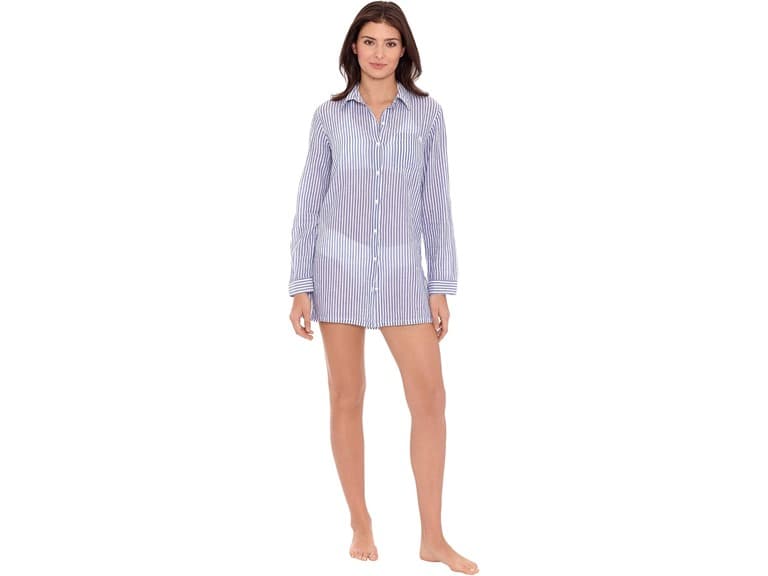 Lauren Ralph Women (SM (US 6)) Stripe Camp Top