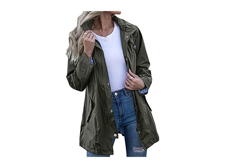 Women's Hooded Lightweight Raincoat  - Image 1