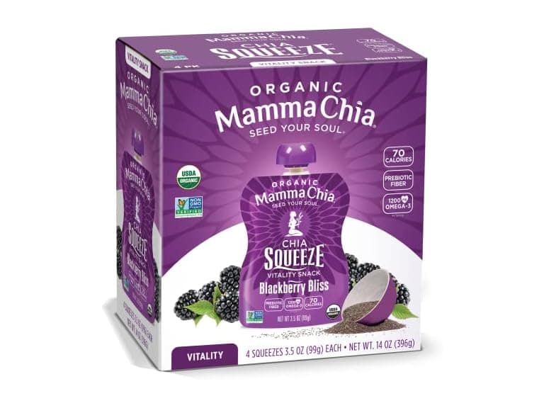 4PK Mamma Chia Organic Vitality Squeeze Snack, 3.5 oz - Image 1