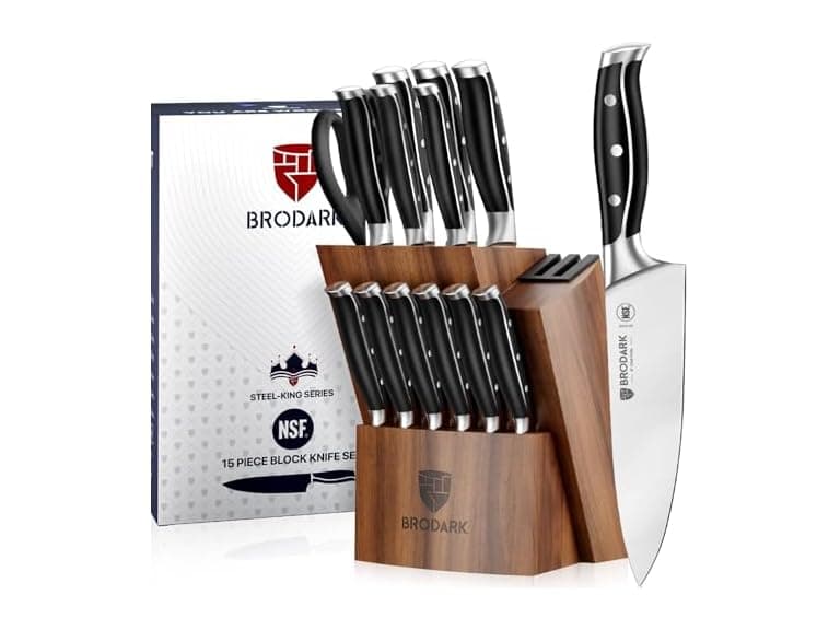 Brodark Professional Chef Knife Set with Sharpener - Image 1