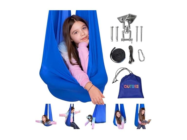OUTREE Sensory Swing for Kids with 360° Swivel Hanger - Image 1