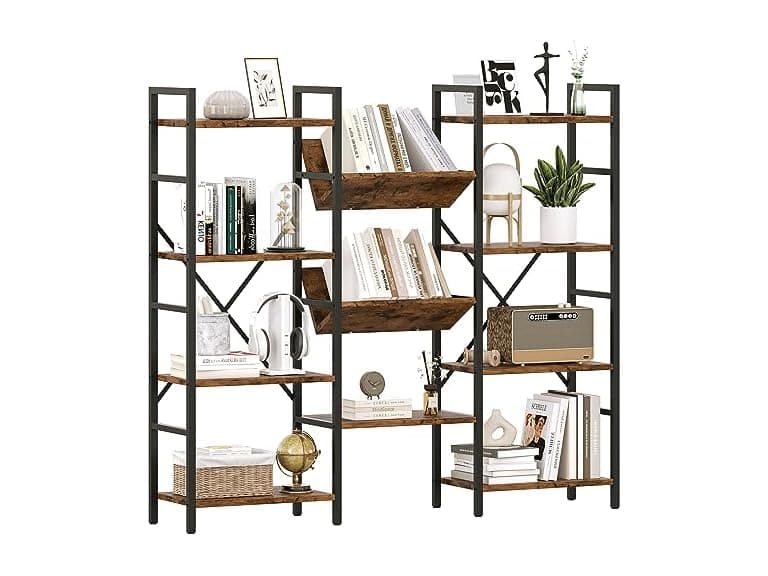 GAOMON 54" Triple Wide 4-Tier Bookshelf - Image 1