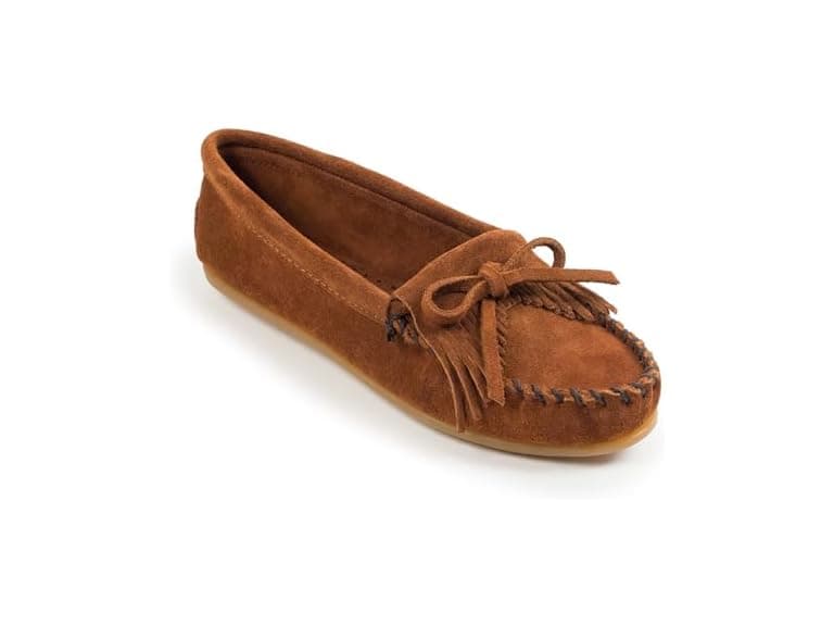 Minnetonka Women's Kilty Suede Hardsole - Image 1