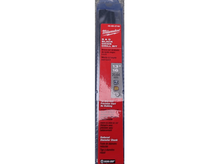 Milwaukee Drill Bit, 13/16 In., Black Oxide - Image 1