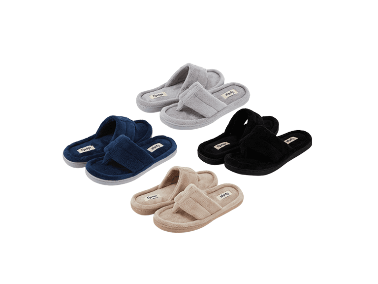 Floopi Womens French Terry Thong Slipper - Image 1