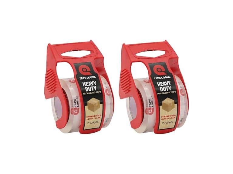Tape Logic Heavy Duty Packing Tape with Dispenser (2 Pack) - Image 1