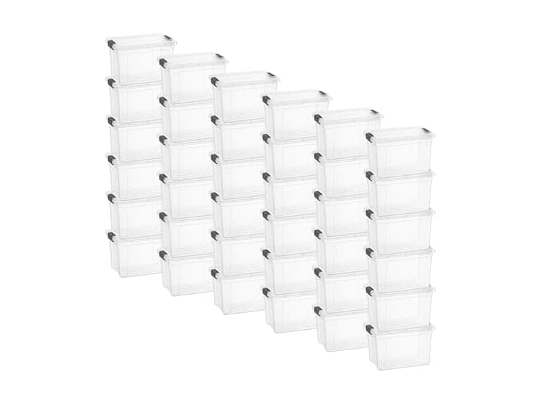 Superio Clear Storage Box with Lid, 8.75 Quart 36 Pack - Image 1