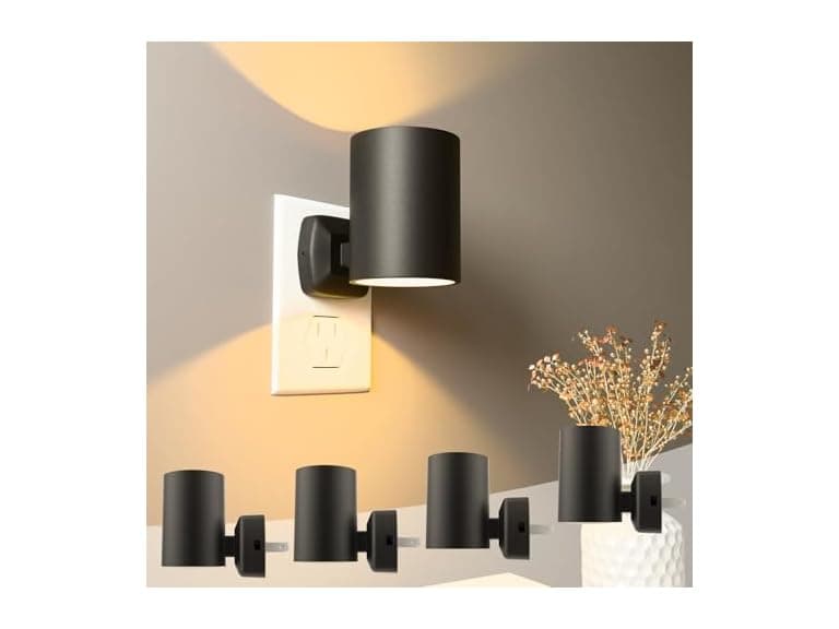 4 Pack LED Wall Plug in Night Lights - Image 1