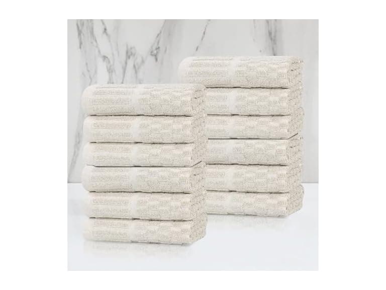 Superior 12PC Juno Viscose Cotton Blend Small Towels - Image 1