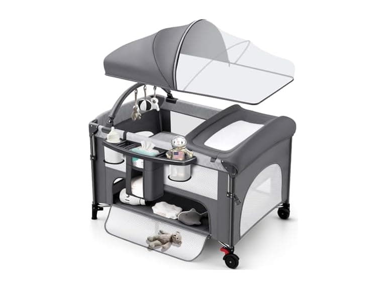 YoYiCuna 4 in 1 Baby Bassinet Bedside Crib - Image 1