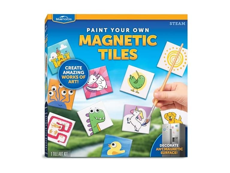 Blue Marble Magnetic Tile Art Craft Kit - Image 1