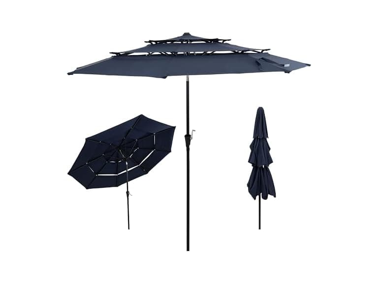 Sunnydaze 10 ft Outdoor Patio Umbrella with Tilt and Crank - Image 1