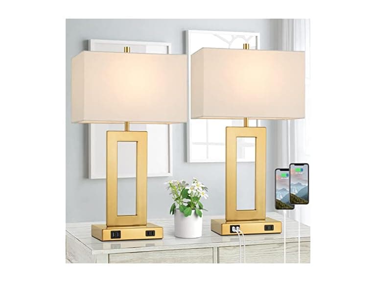 TOBUSA 22" Table Lamps, Set of 2 - Image 1