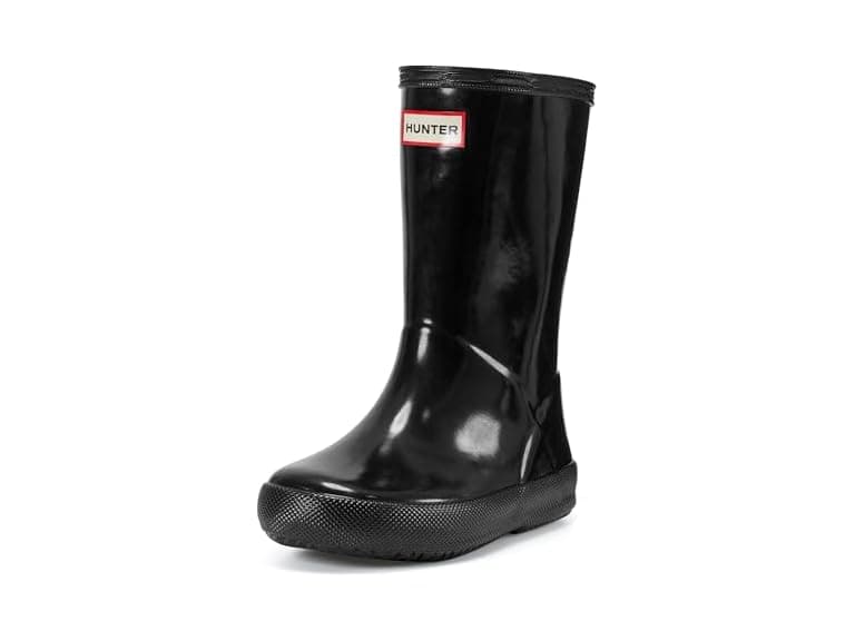 Hunter Kids First Gloss Rain Boots, Blac - Image 1