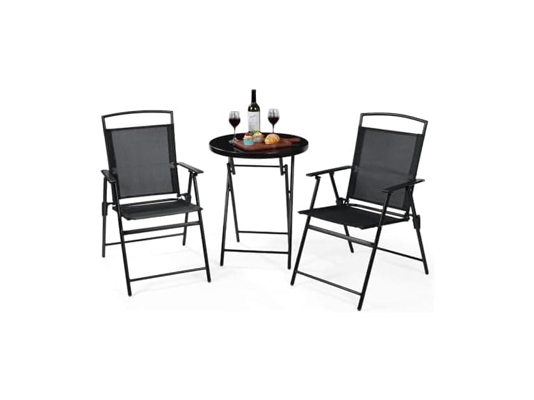 Backyard Expressions 3-Piece Folding Bistro Set - Image 1