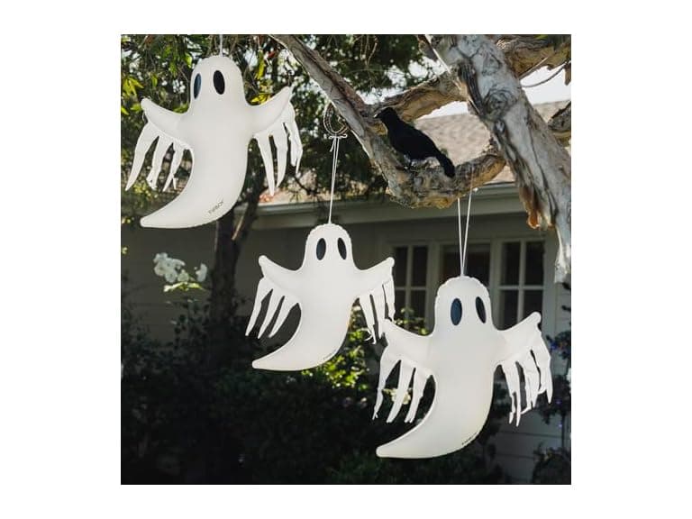 FUNBOY Hanging Ghost Halloween Décor (3PK) - Image 1