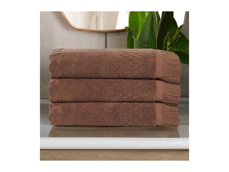 Superior 3PC ROLLA Bath Towels, Chocolate - Image 1