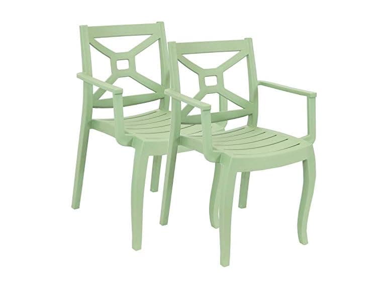 Sunnydaze Decor Tristana Arm Chairs Green - Image 1