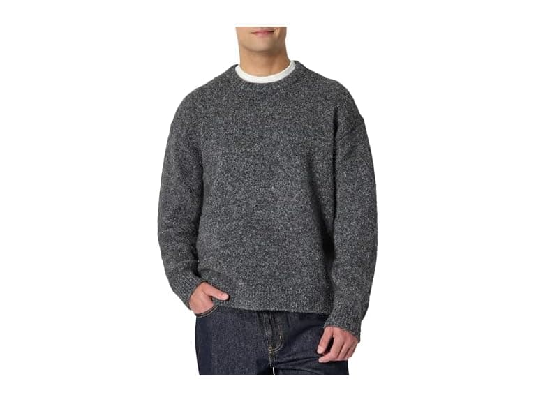 Amazon Essentials Men Relaxed-Fit Faux Mohair Crewneck Sweater - Image 1