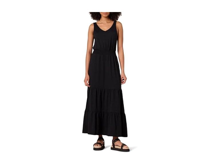 Amazon Essentials Women Sleeveless Elastic Waist Smocked Maxi Dress - Image 1