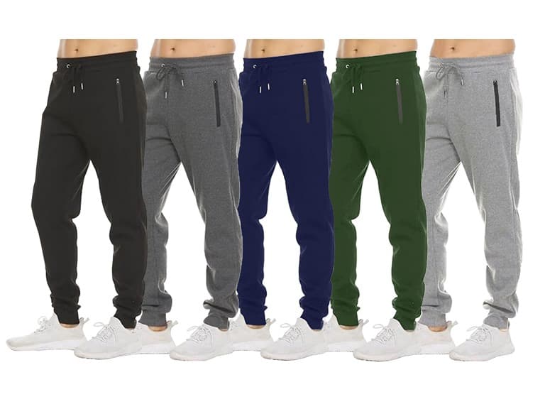 3Pk Asst Mens Fleece-Lined Jogger Pants - Image 1