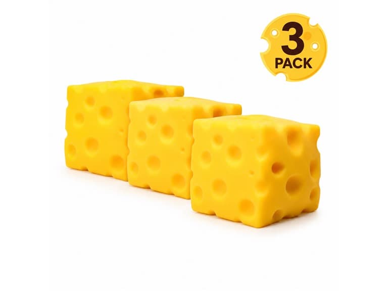 Twilight Squishy Sensory Toys Cheese, 3PK - Image 1