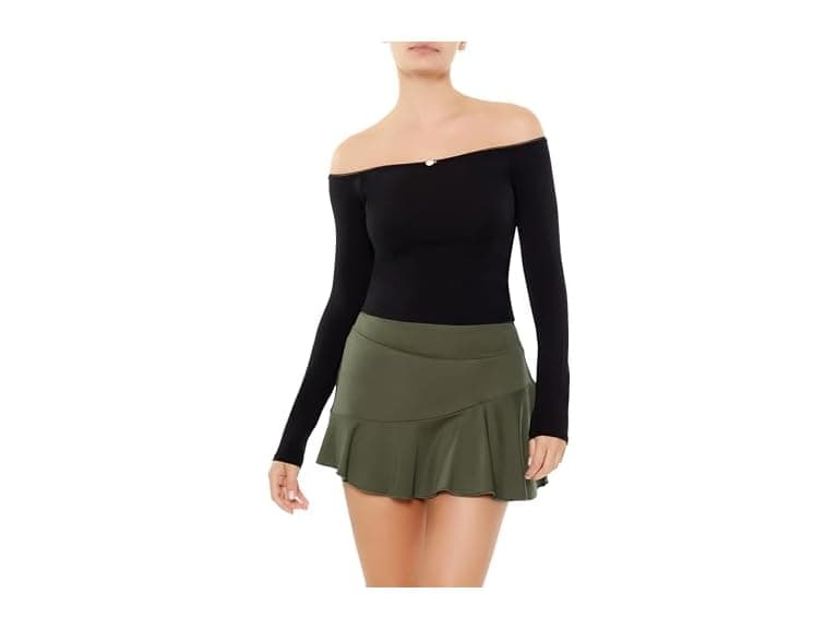 Forever 21 Women (S) Rosette Off-the-shoulder Top - Image 1