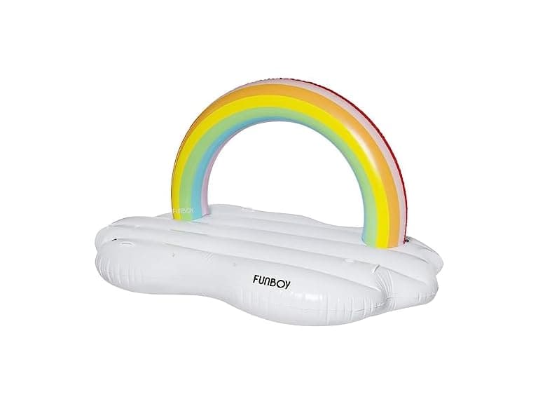 FUNBOY Giant Inflatable Luxury Rainbow Cloud Island Daybed Pool Float - Image 1