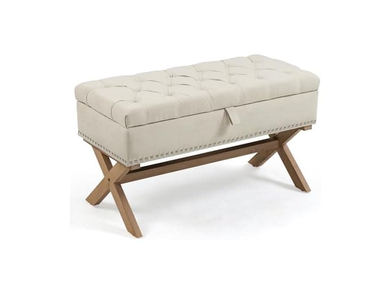 YardGo 35" Storage Bench, X-Legs - Image 1