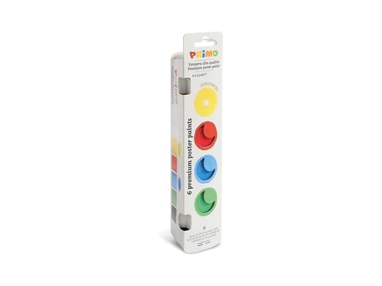 PRiMO Premium Tempera Paint Pot Set, 6-Color Classic - Image 1