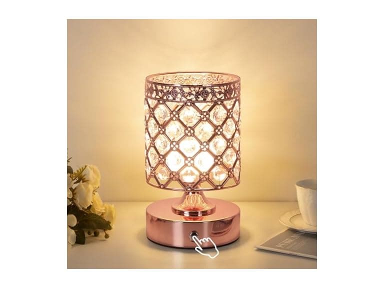 TOBUSA Crystal Cordless Table Lamp